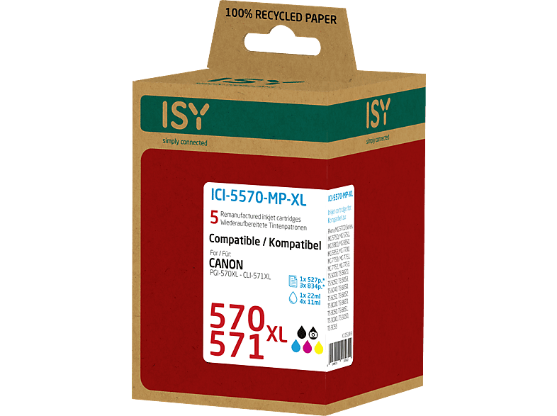 ISY ICI-5570-MP-XL Tintenpatrone Mehrfarbig