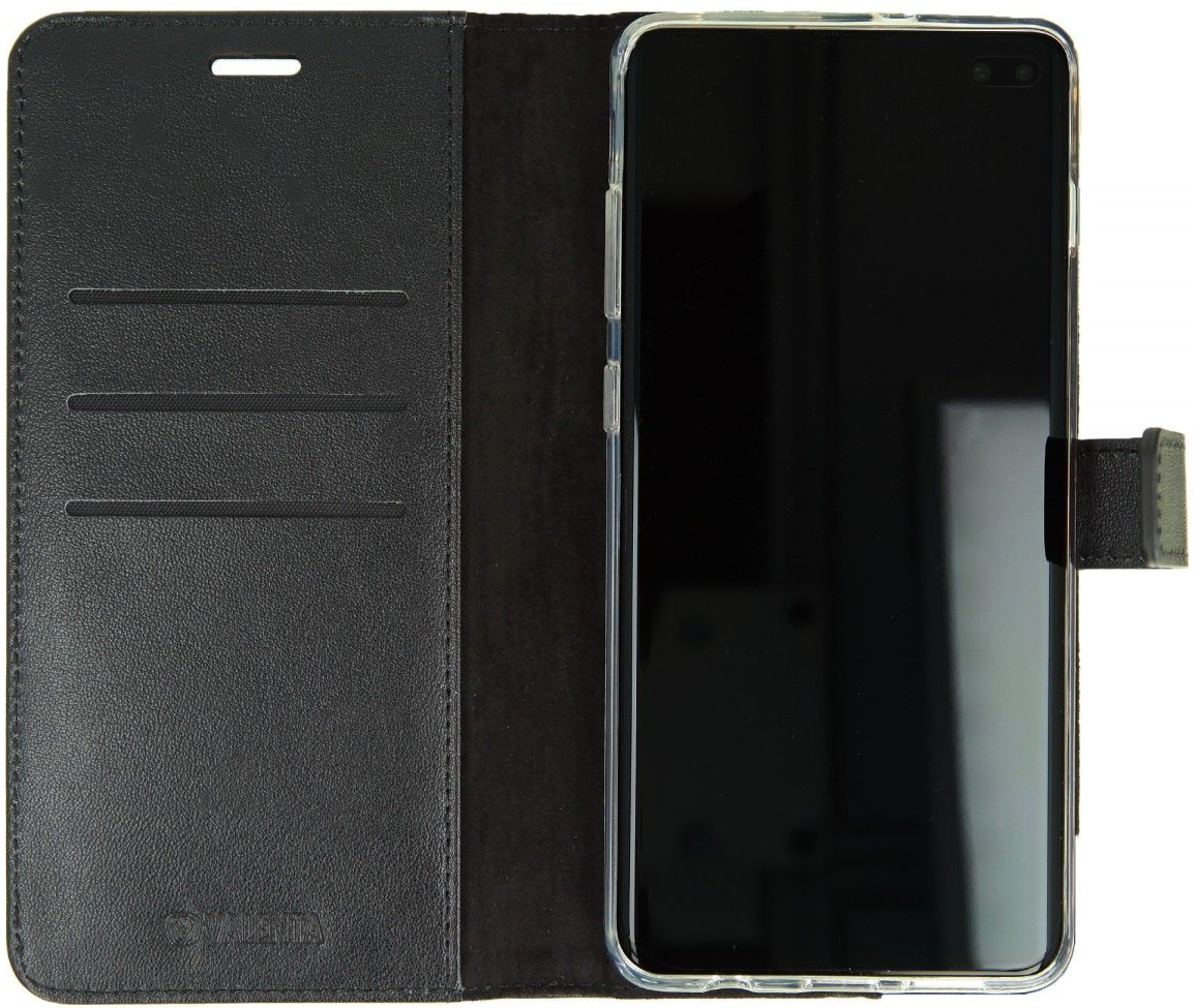 Valenta Leather Booktype Samsung Galaxy S10 hoesje - Zwart