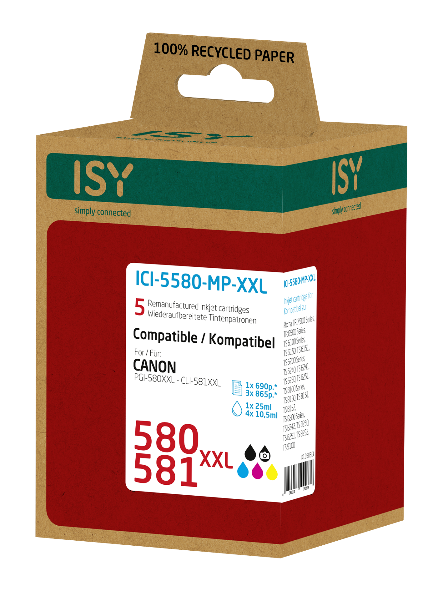 ISY ICI-5580-MP-XXL Tintenpatrone Mehrfarbig