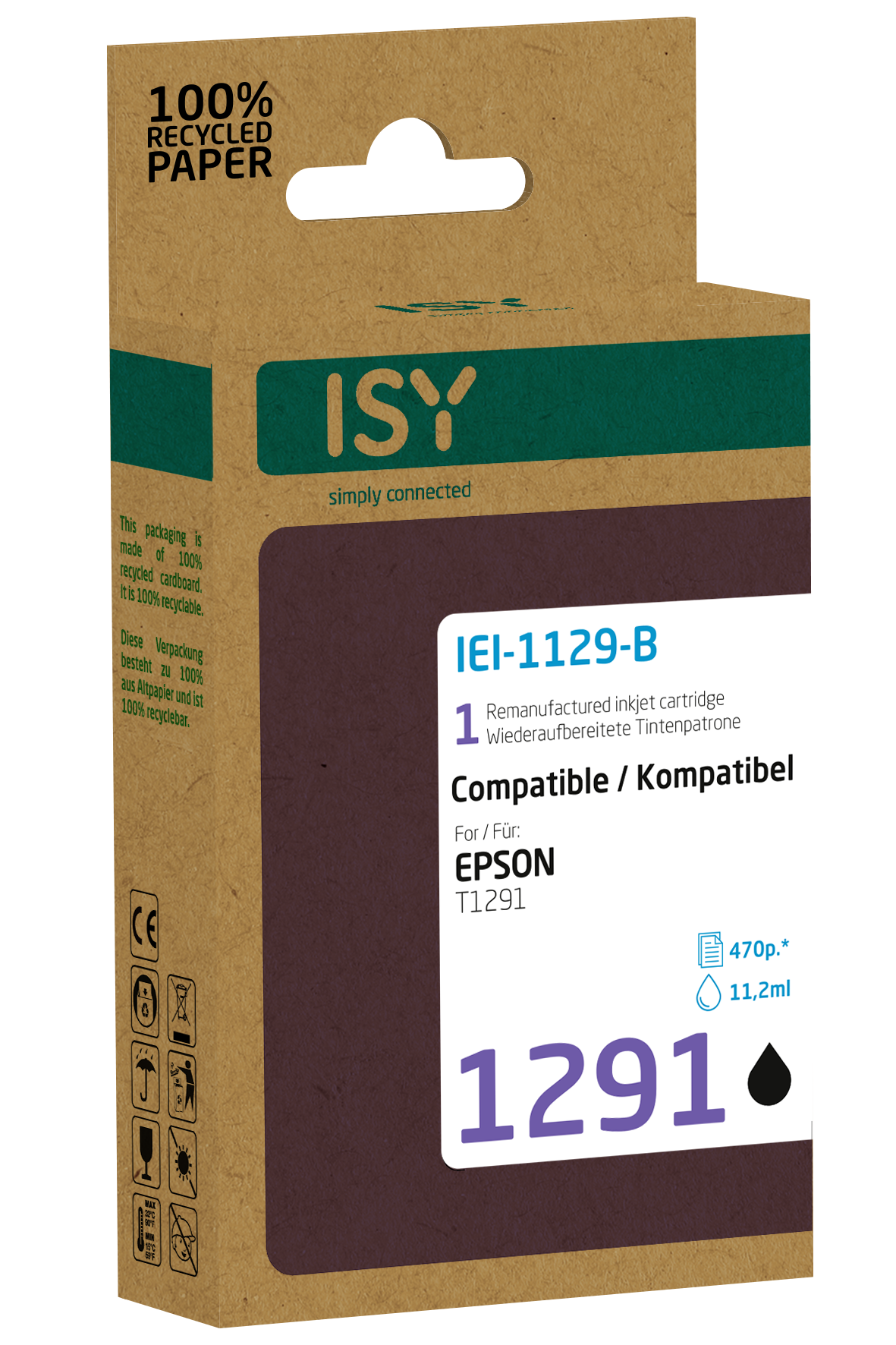 Schwarz Tintenpatrone IEI-1129-B ISY