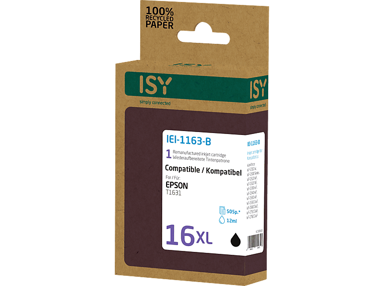 ISY IEI-1163-B Tintenpatrone Schwarz