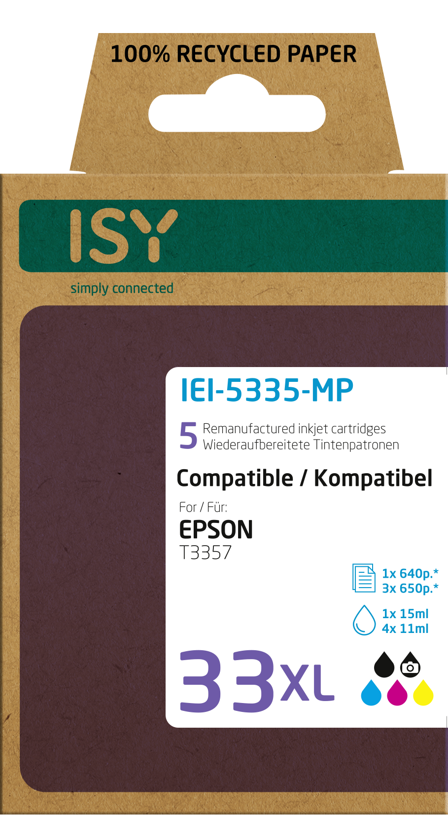 Mehrfarbig ISY IEI-5335-MP Tintenpatrone