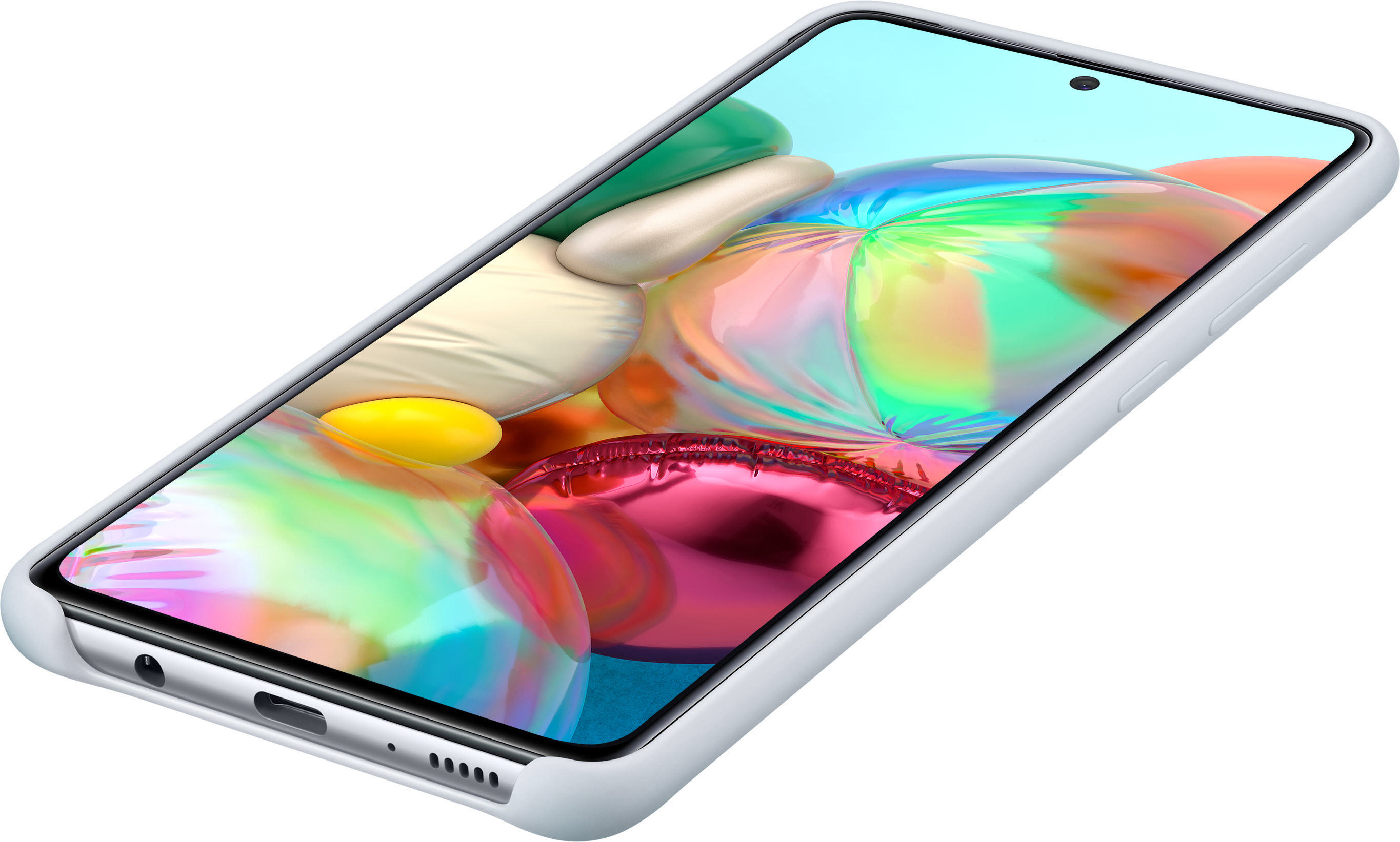 SAMSUNG EF-PA715, Backcover, Samsung, Galaxy A71, Silber