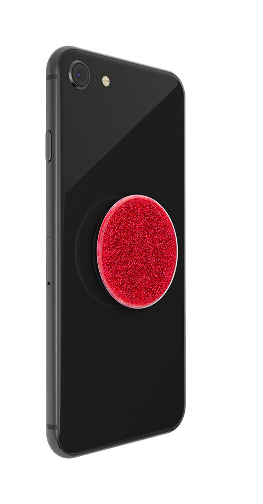 POPSOCKETS PopGrip Premium Glitter Handyhalterung, Rot
