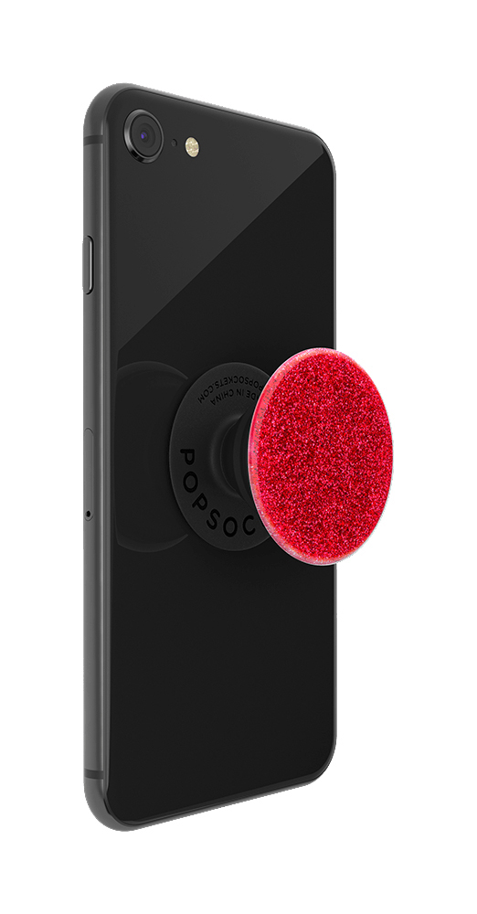 POPSOCKETS PopGrip Premium Glitter Handyhalterung, Rot