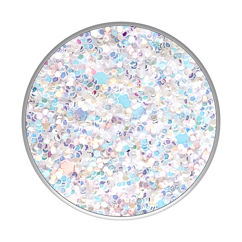 POPSOCKETS PopGrip Premium Sparkle SnowWhite Handyhalterung, Weiß 