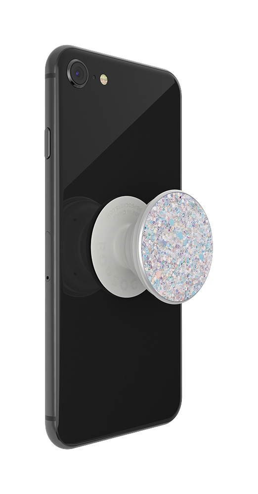 POPSOCKETS PopGrip Premium Sparkle SnowWhite Handyhalterung, Weiß 