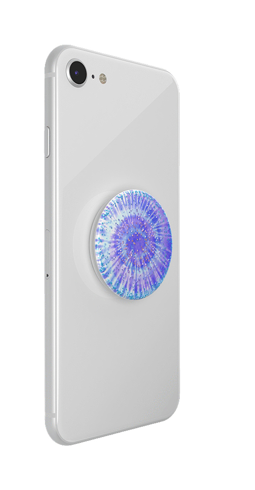 POPSOCKETS PopGrip Premium Glitter Twisted TieDye Handyhalterung, Mehrfarbig