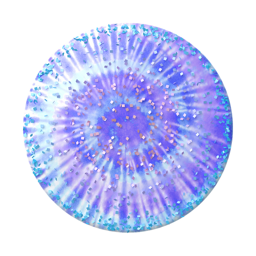 POPSOCKETS PopGrip Premium Glitter Twisted TieDye Handyhalterung, Mehrfarbig