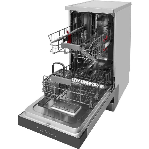 Lavavajillas -  Whirlpool WSFC 3M17 X, 6 programas, 10 cubiertos, 45 cm,  Inox