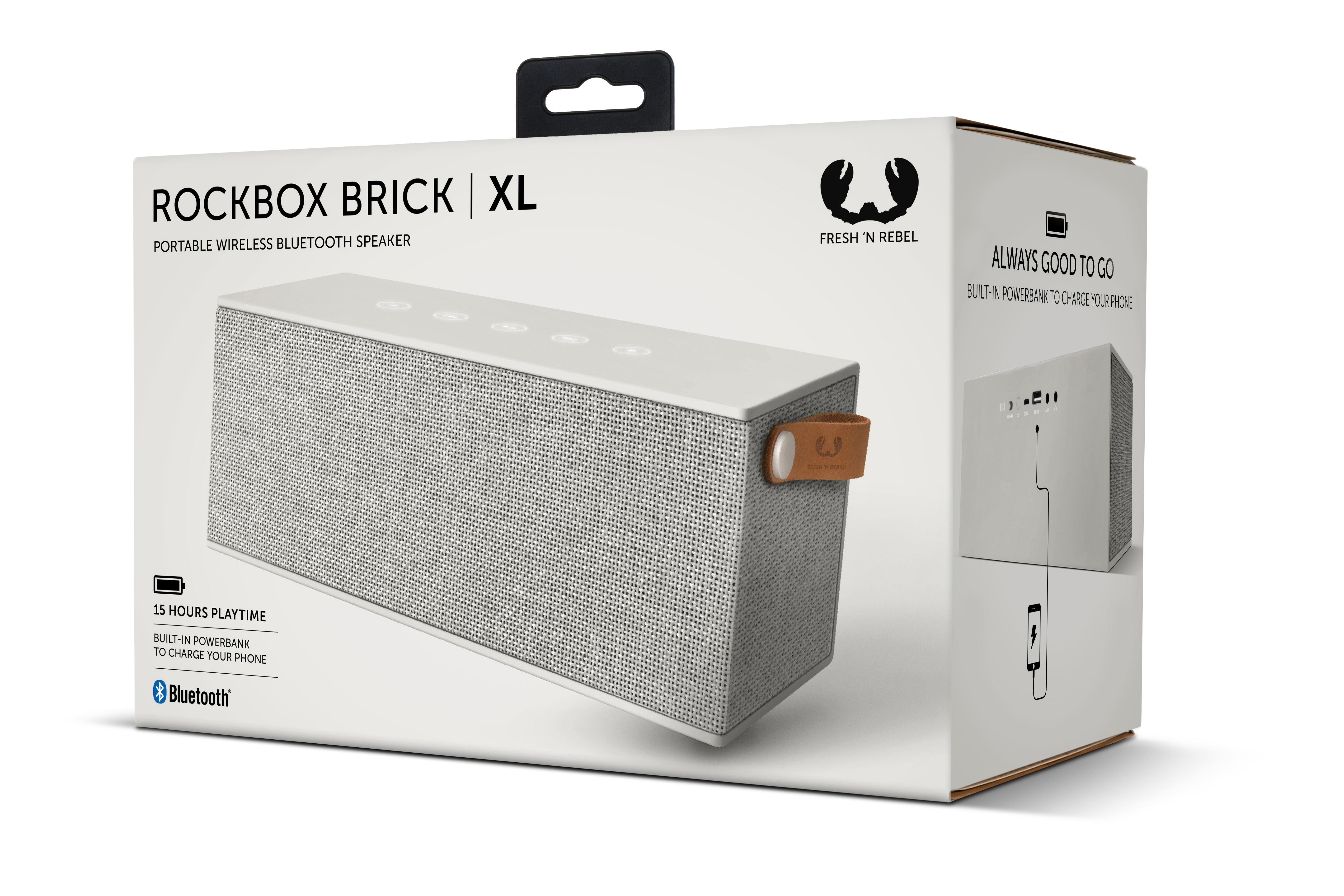 FRESH N REBEL Rockbox Brick XL Bluetooth Lautsprecher, Cloud