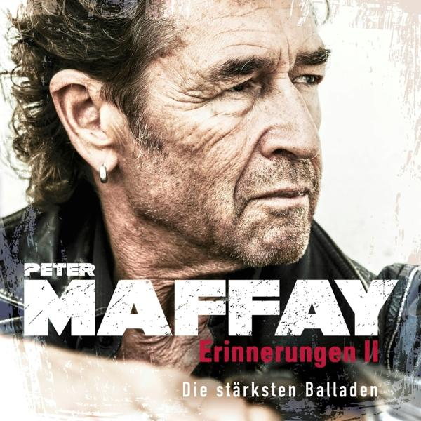 Albumcover mit einem Bild von Peter Maffay. Weißer Text auf schwarzem und rotem Hintergrund, Grunge-Effekte.