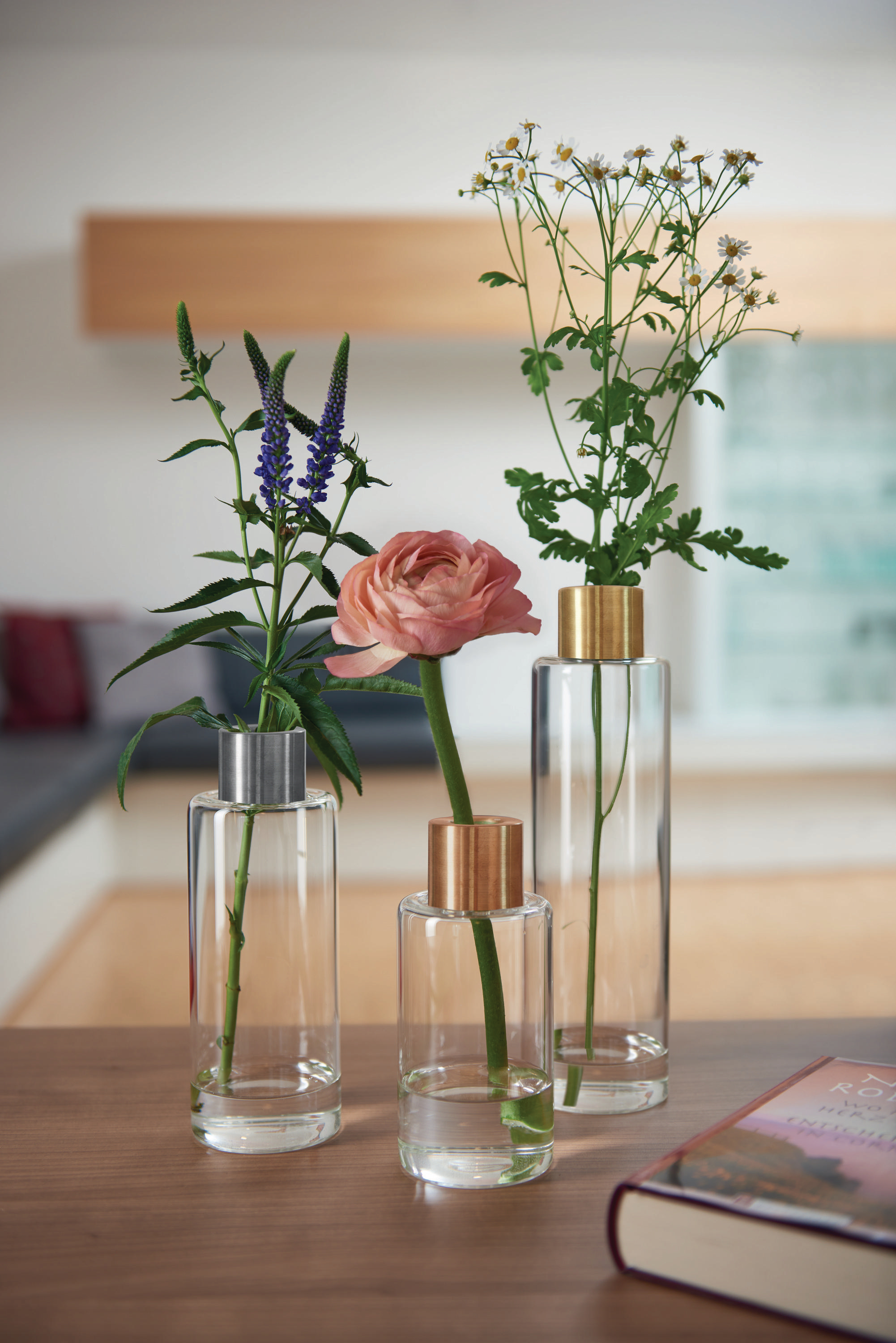 LEONARDO 023315 Varese Vasen-Set Transparent/Kupfer/Silber/Gold