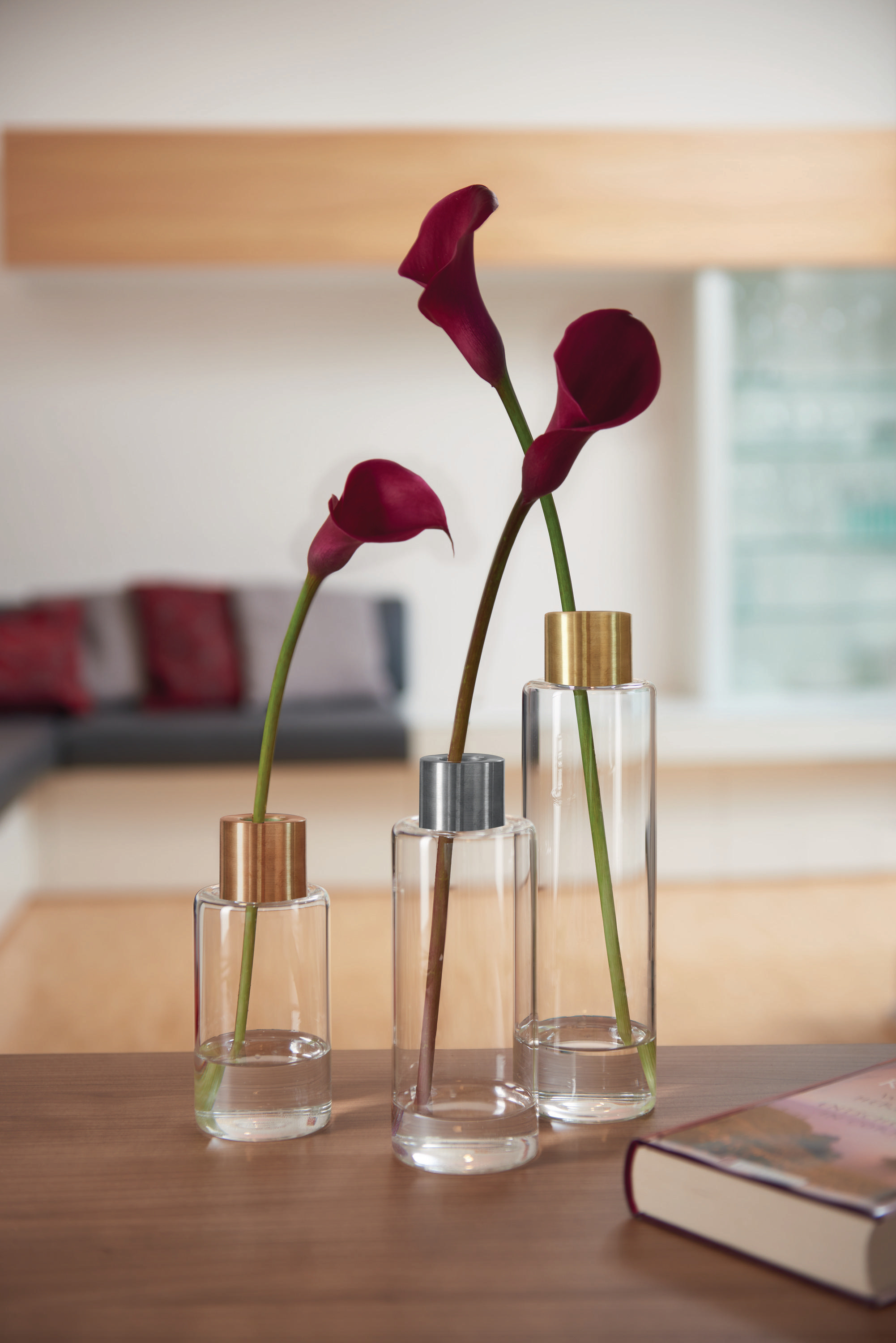 LEONARDO 023315 Varese Vasen-Set Transparent/Kupfer/Silber/Gold