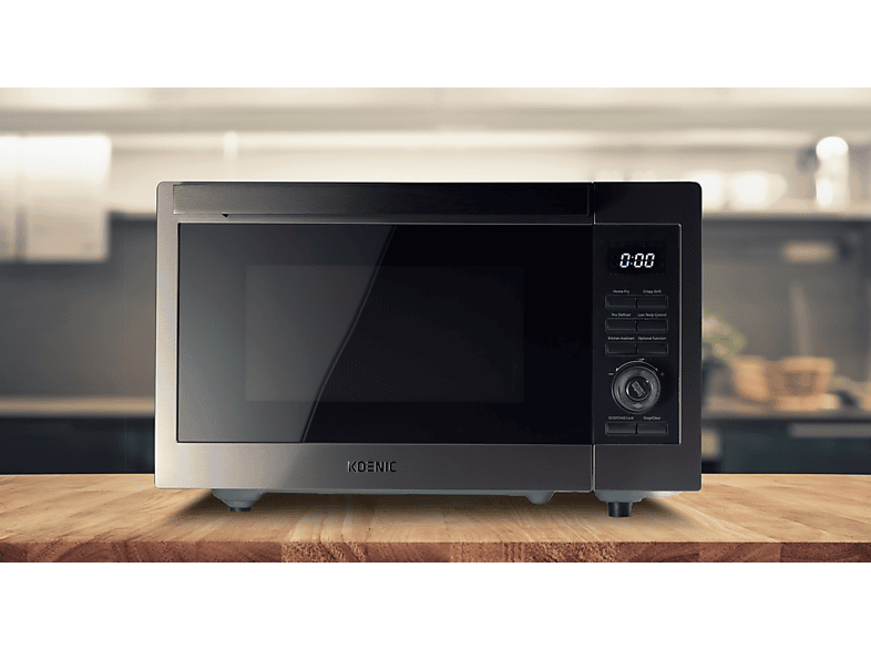 KOENIC KMWC 3019 DB, Mikrowelle (1000 Watt, Grillfunktion, Heißluftfunktion)