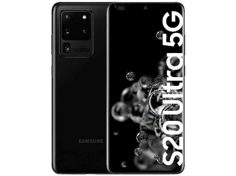 Móvil - Samsung Galaxy S20 Ultra 5G, Negro, 128 GB, 12 GB RAM, 6.9" AMOLED 120Hz, Exynos 990, 5000 mAh
