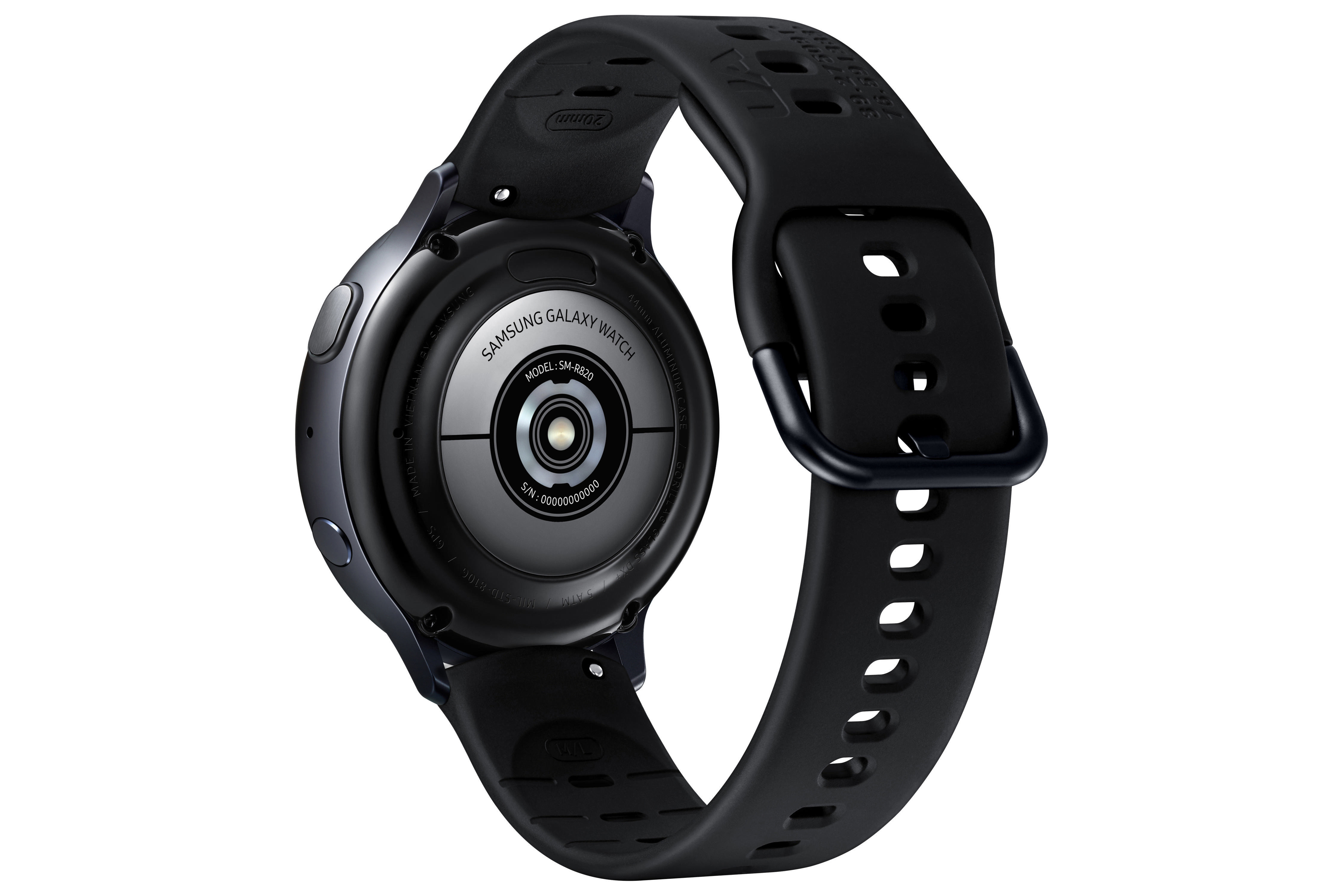 SAMSUNG Galaxy Watch Active2 44 mm Under Amour Edition Smartwatch Aluminium Fluorkautschuk, M/L, Schwarz