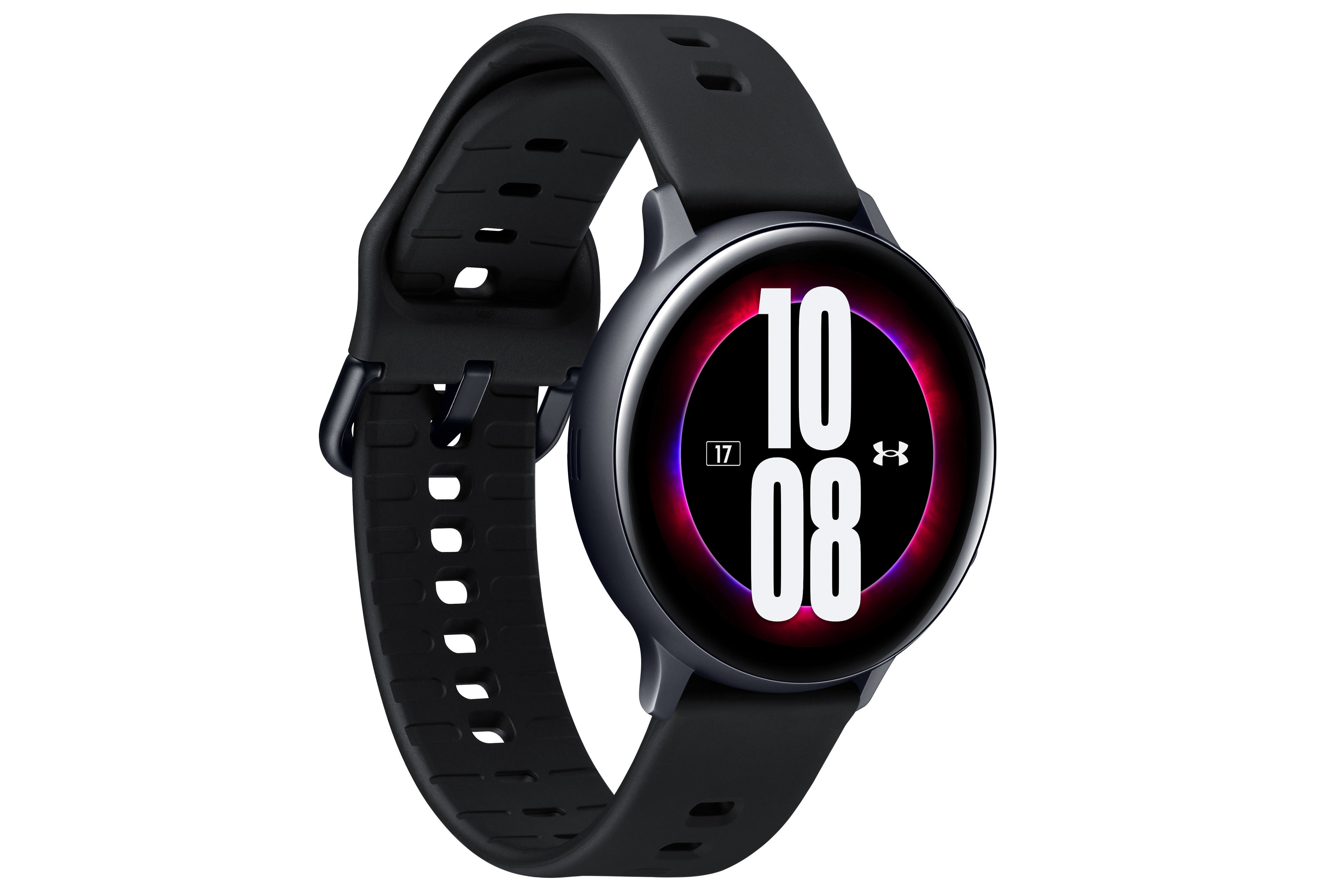 SAMSUNG Galaxy Watch Active2 44 mm Under Amour Edition Smartwatch Aluminium Fluorkautschuk, M/L, Schwarz