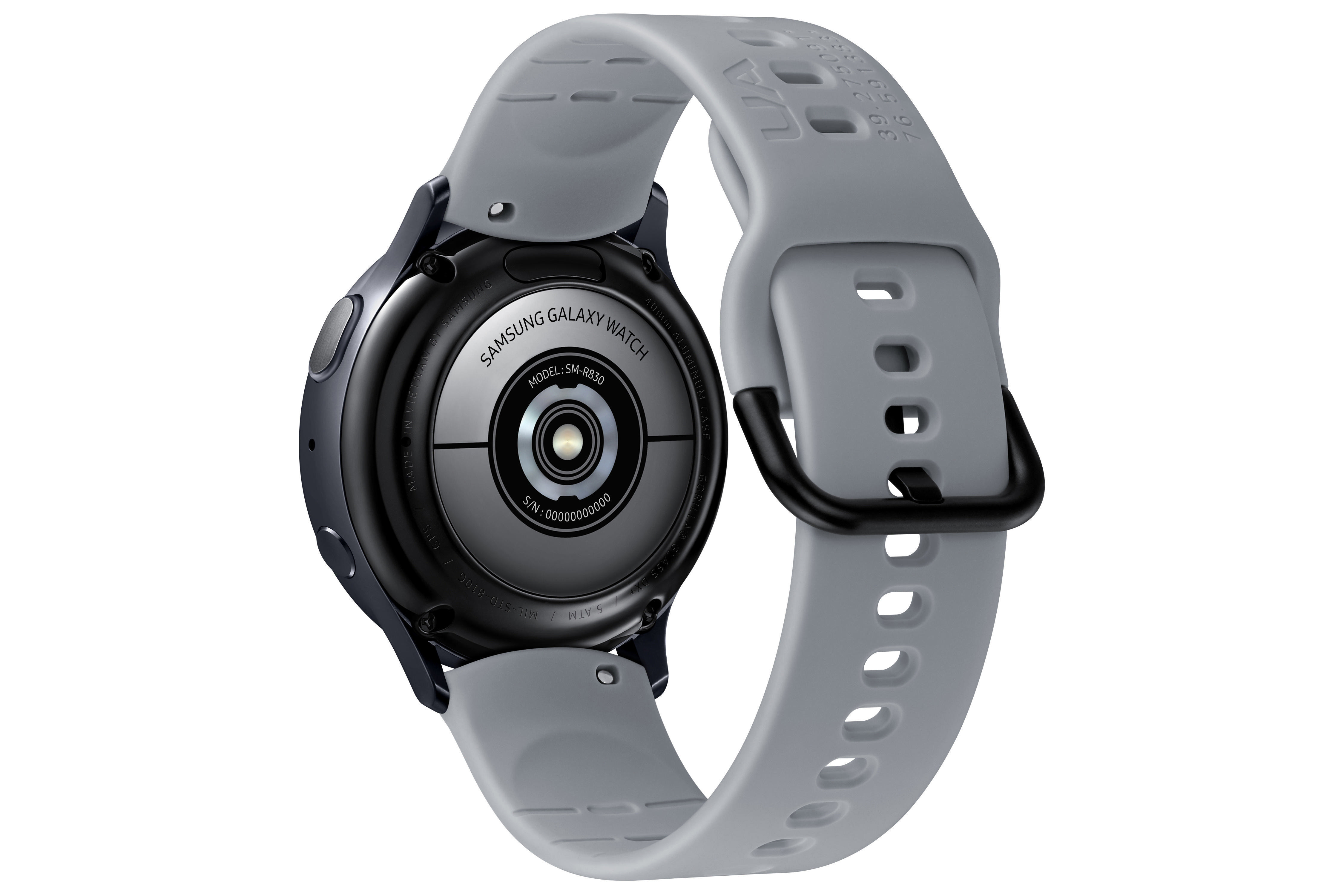 SAMSUNG Galaxy Watch Active2 40 mm Under Amour Edition Smartwatch Aluminium Fluorkautschuk, S/M, Mod Gray