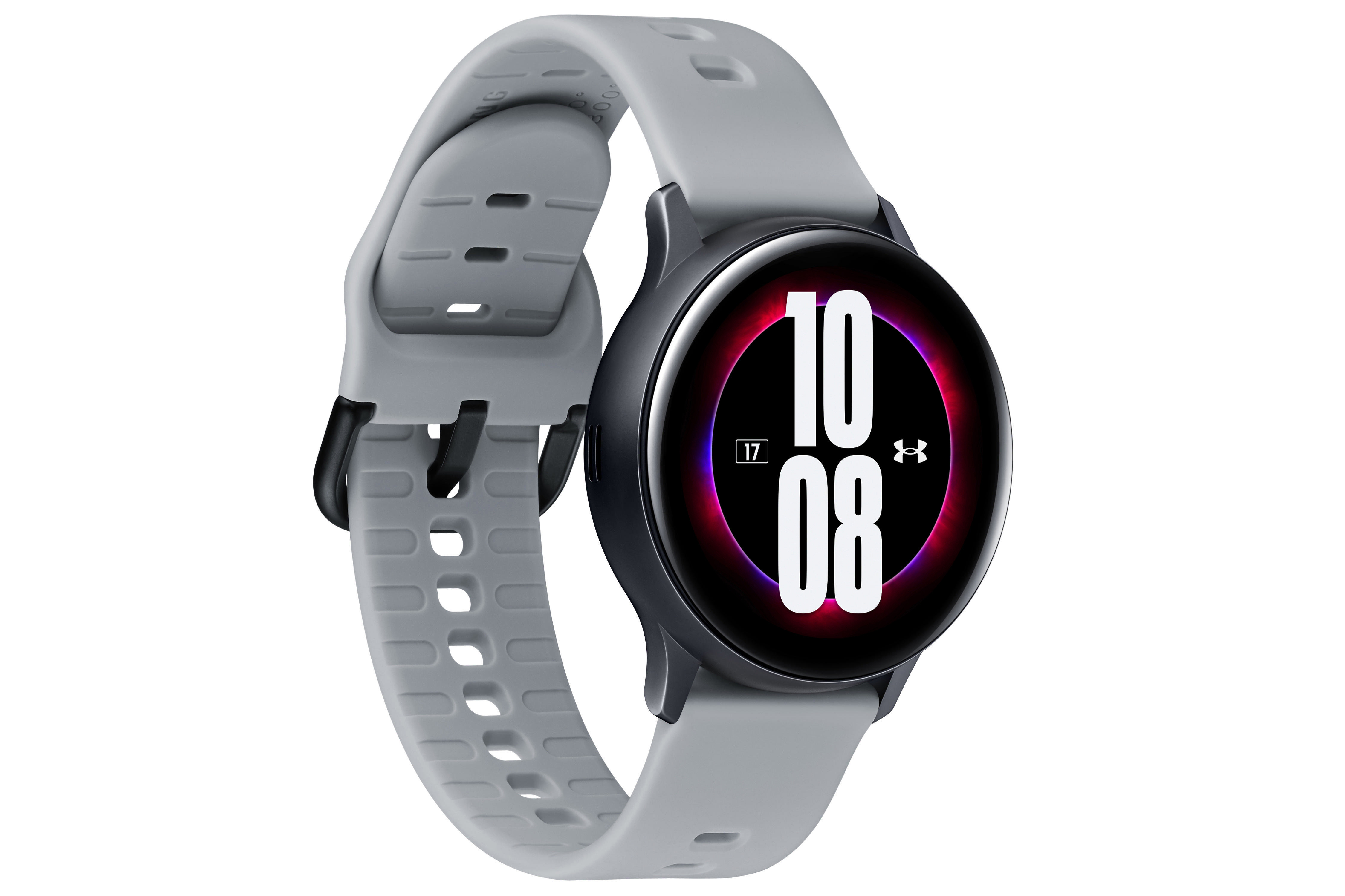 SAMSUNG Galaxy Watch Active2 40 mm Under Amour Edition Smartwatch Aluminium Fluorkautschuk, S/M, Mod Gray