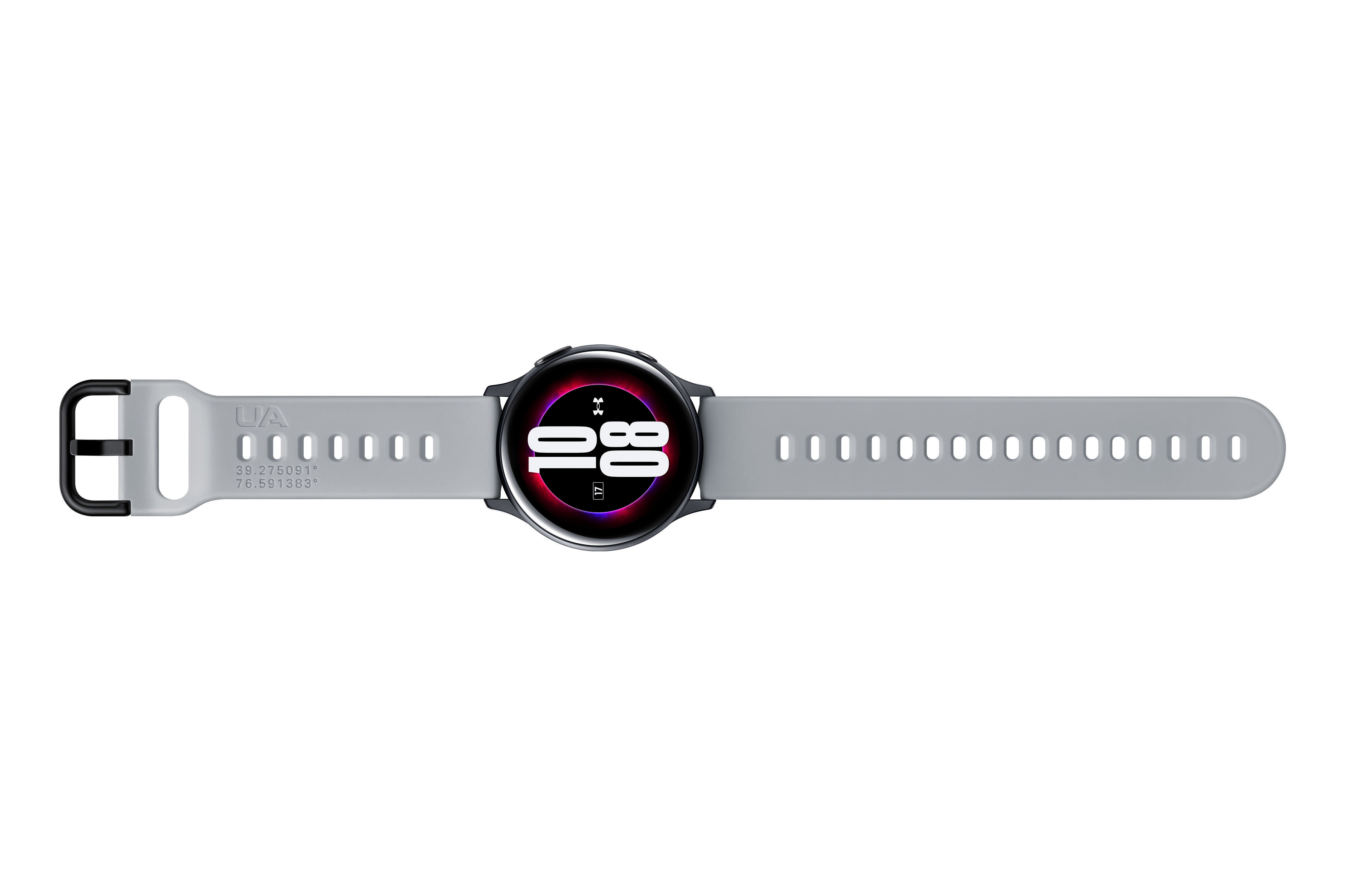 SAMSUNG Galaxy Watch Active2 40 mm Under Amour Edition Smartwatch Aluminium Fluorkautschuk, S/M, Mod Gray