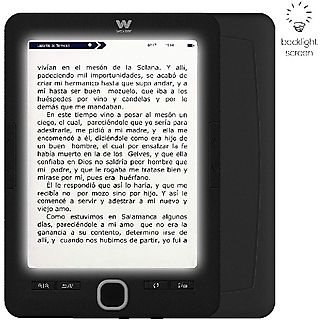 eBook - Woxter Scriba 195 Paperlight Black, Pantalla retroiluminada, 6", Micro SD, Negro