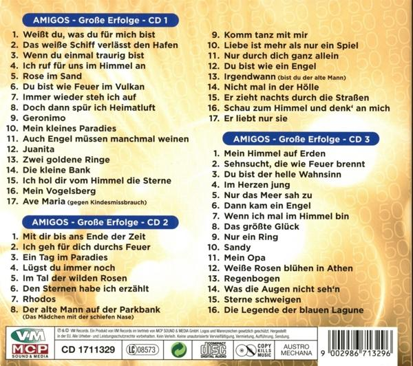 CD-Cover mit einer Liste von Liedern, mit Text auf Deutsch.