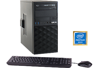 HYRICAN CTS00681, Desktop PC mit Pentium Gold Prozessor, 8 GB RAM, 480 GB SSD, Intel UHD-Grafik 610