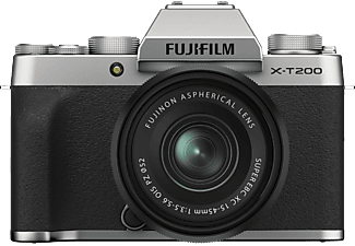 FUJIFILM X-T200 Body + XC15-45mmF3.5-5.6 OIS PZ - Fotocamera Argento