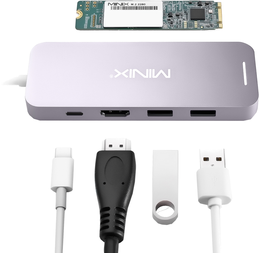 MINIX Hub Neo USC-C Grijs (NEO-S4SI)