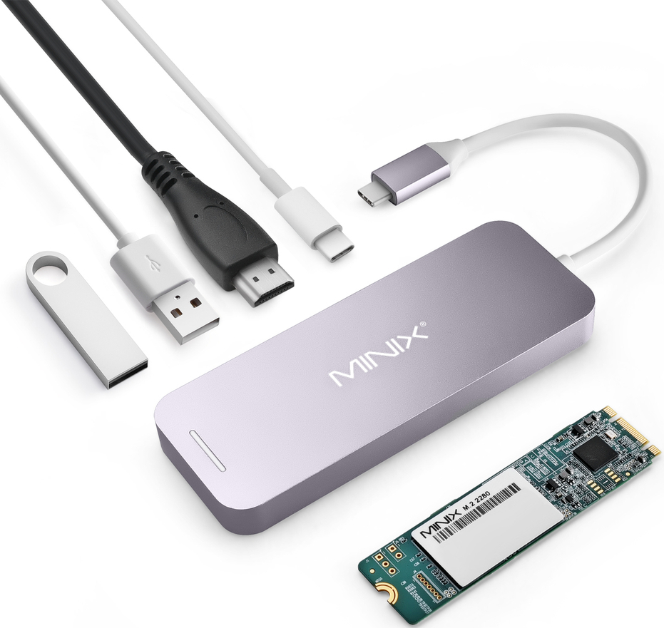 MINIX Hub Neo USC-C Grijs (NEO-S4SI)