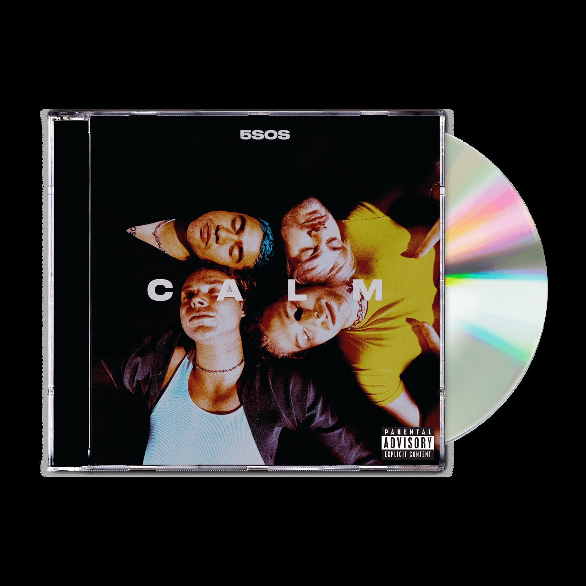 Albumhoes. Vier mensen op een cd-hoes. Zwarte achtergrond. CD rechts.