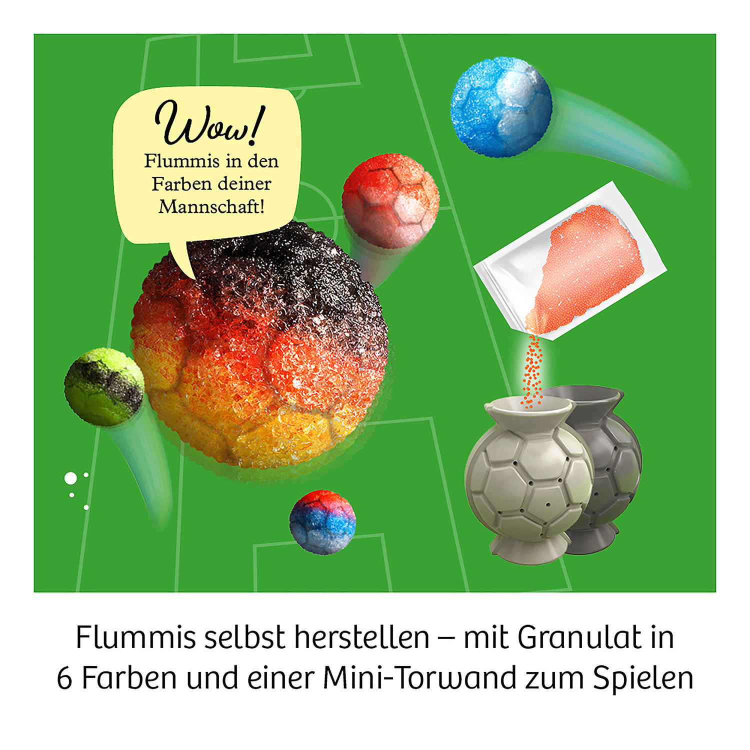 Fussball-Flummis Mehrfarbig Experimentierkasten, KOSMOS