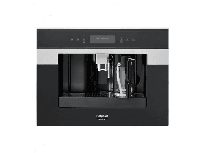 Cafetera megautomática - Ariston Hotpoint CM 9945 HA, Integrable, 1.8L, Molinillo integrado, Negro