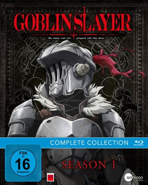 Blu-ray-Cover. Anime-Figur in Rüstung, rote Feder, Schwert-Hintergrund.