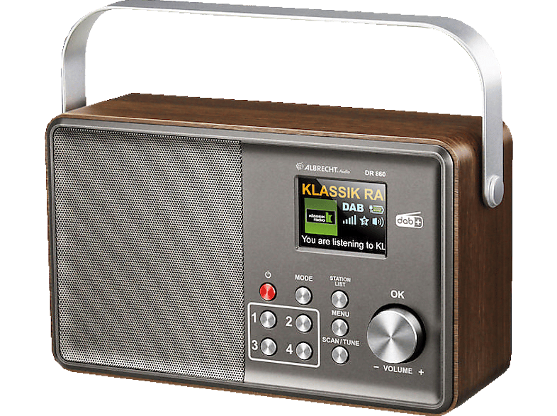 ALBRECHT DR 860 Senior Radio, DAB+ Radio, DAB+, FM, DAB, Braun/Grau ...