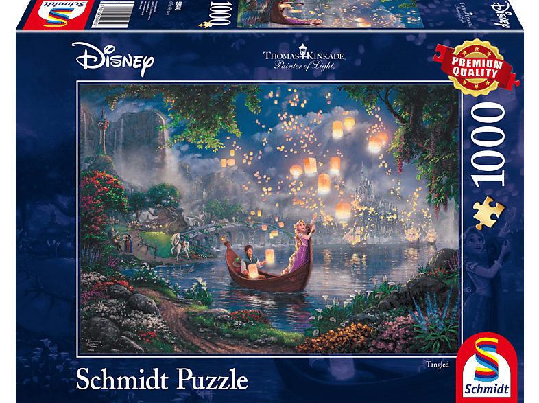 SCHMIDT SPIELE (UE) Disney Kinkade Rapunzel Puzzle 1.000 Thomas Mehrfarbig von Teile