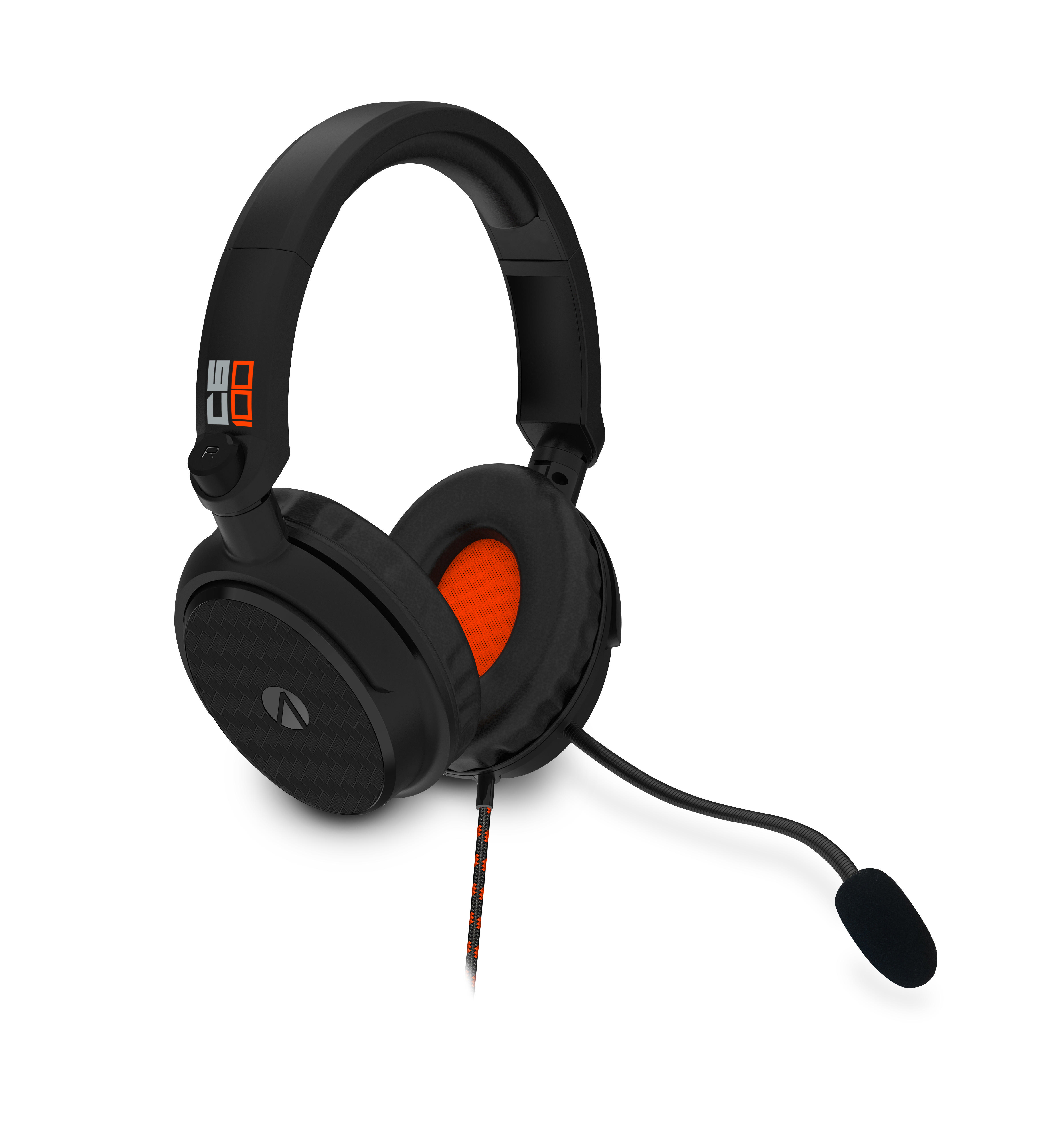 Schwarz/Orange STEALTH Gaming On-ear Headset Stereo Multiformat Gaming - C6-100, Headset