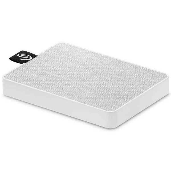 Disco duro externo 1 TB - Seagate One Touch SSD, Para Windows y Mac OS, USB, 400 MB/s, 2.5", Blanco