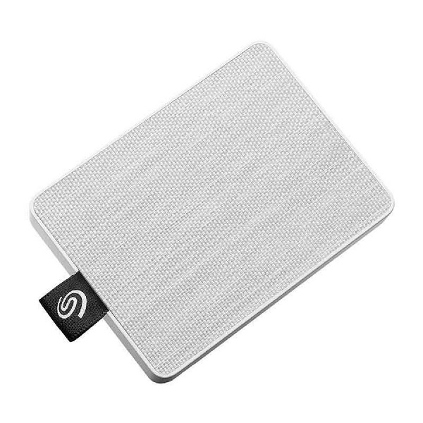 Disco duro externo 1 TB - Seagate One Touch SSD, Para Windows y Mac OS, USB, 400 MB/s, 2.5", Blanco