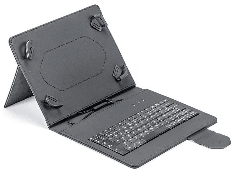 Funda con teclado - Maillon Technologique LMTKEYUSBBLACK, Para tablet de 9.7 "-10.2 ", Tipo libro, USB-C