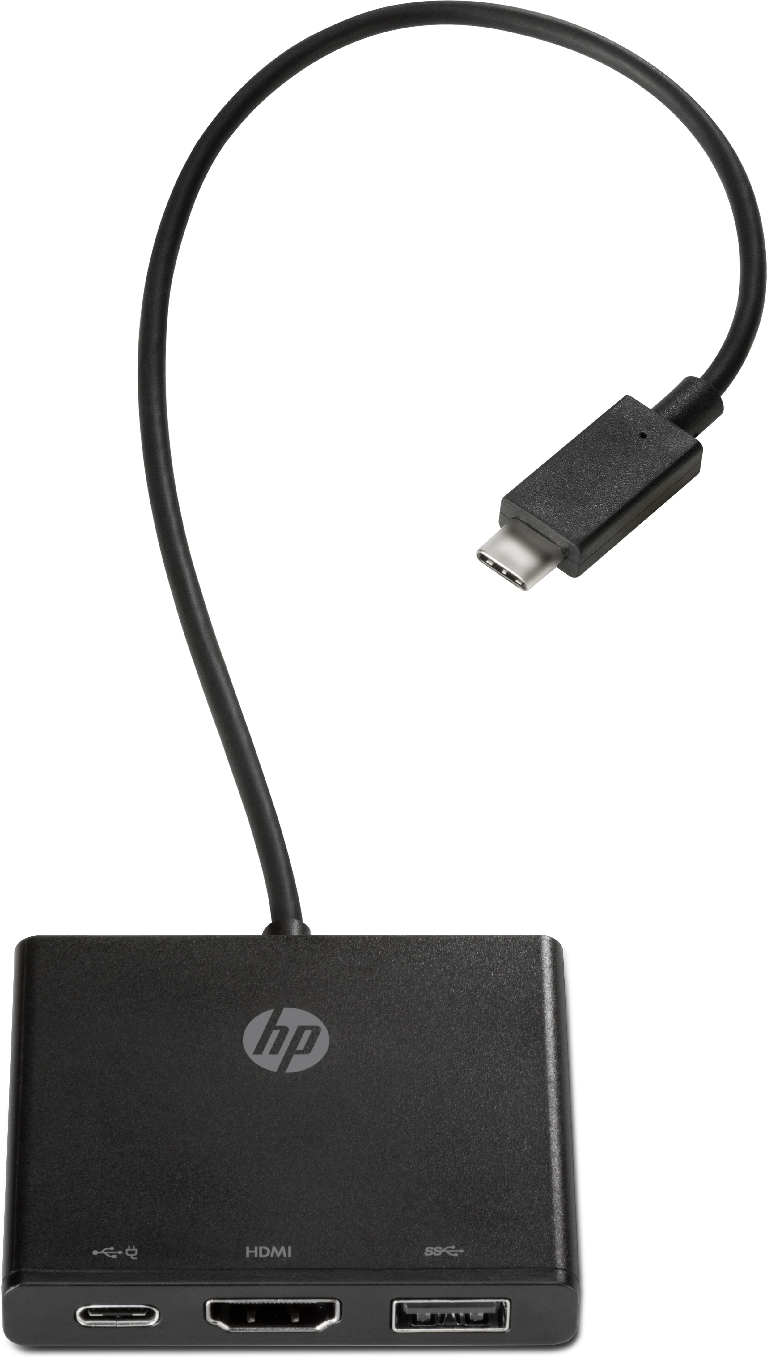 HP USB-C-zu-HDMI/USB 3.0/USB-C Adapter, Schwarz