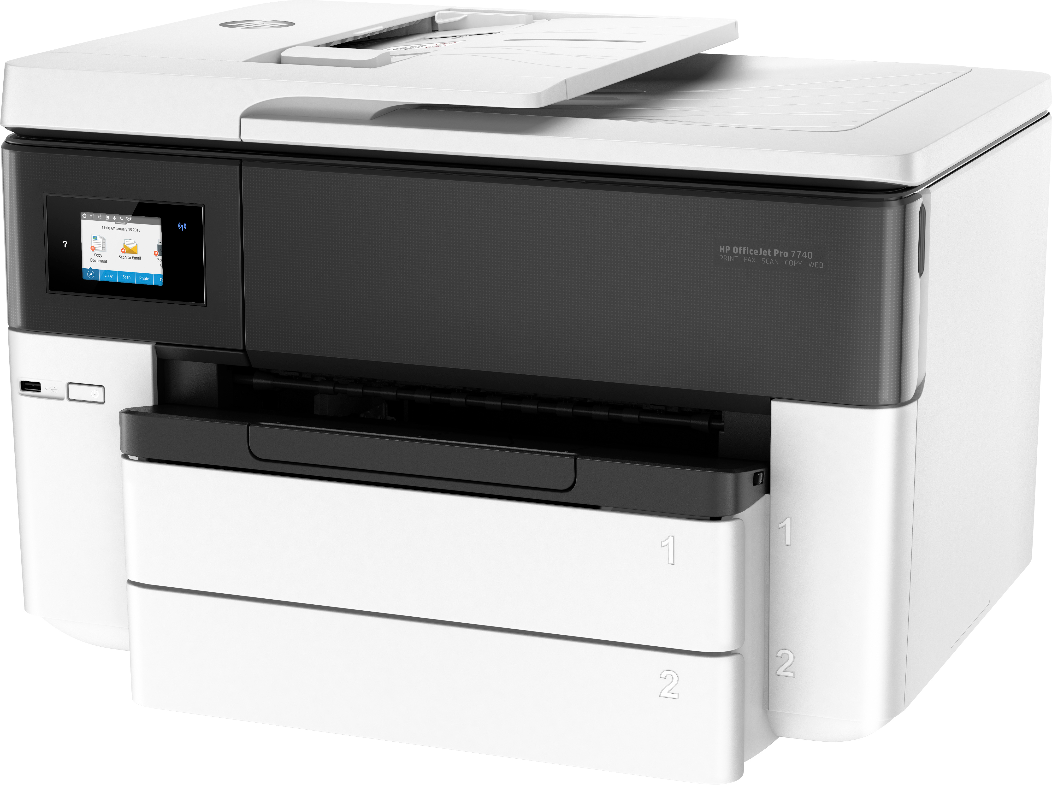 OfficeJet 4-in-1 Großformat-Multifunktionsdrucker Netzwerkfähig HP 7740 Pro Tintenstrahldruck WLAN HP