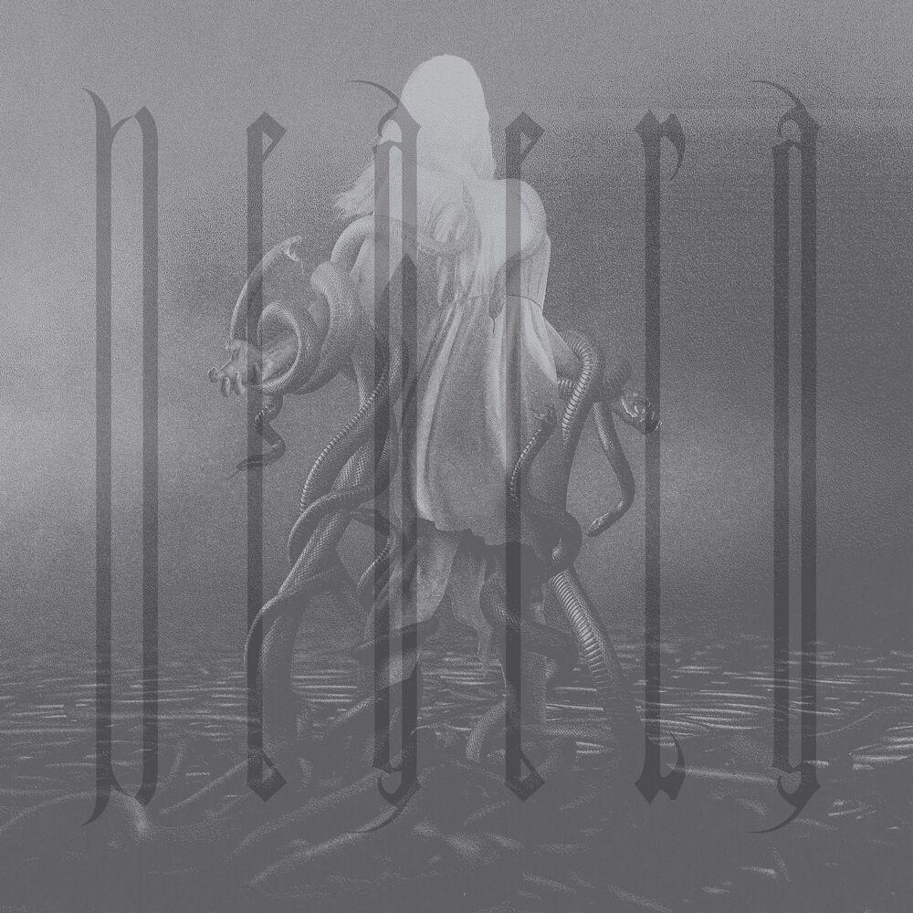 Image sombre en niveaux de gris d'une figure avec des bras et des jambes ressemblant à des tentacules. Fond obscur.