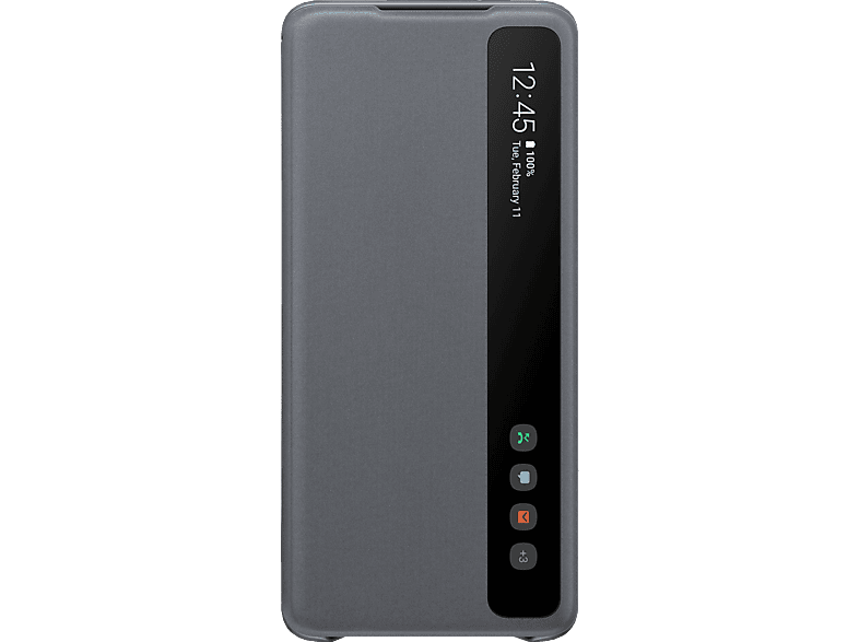 SAMSUNG Clear View Cover, Flip Cover, Samsung, Galaxy S20+, Grau für