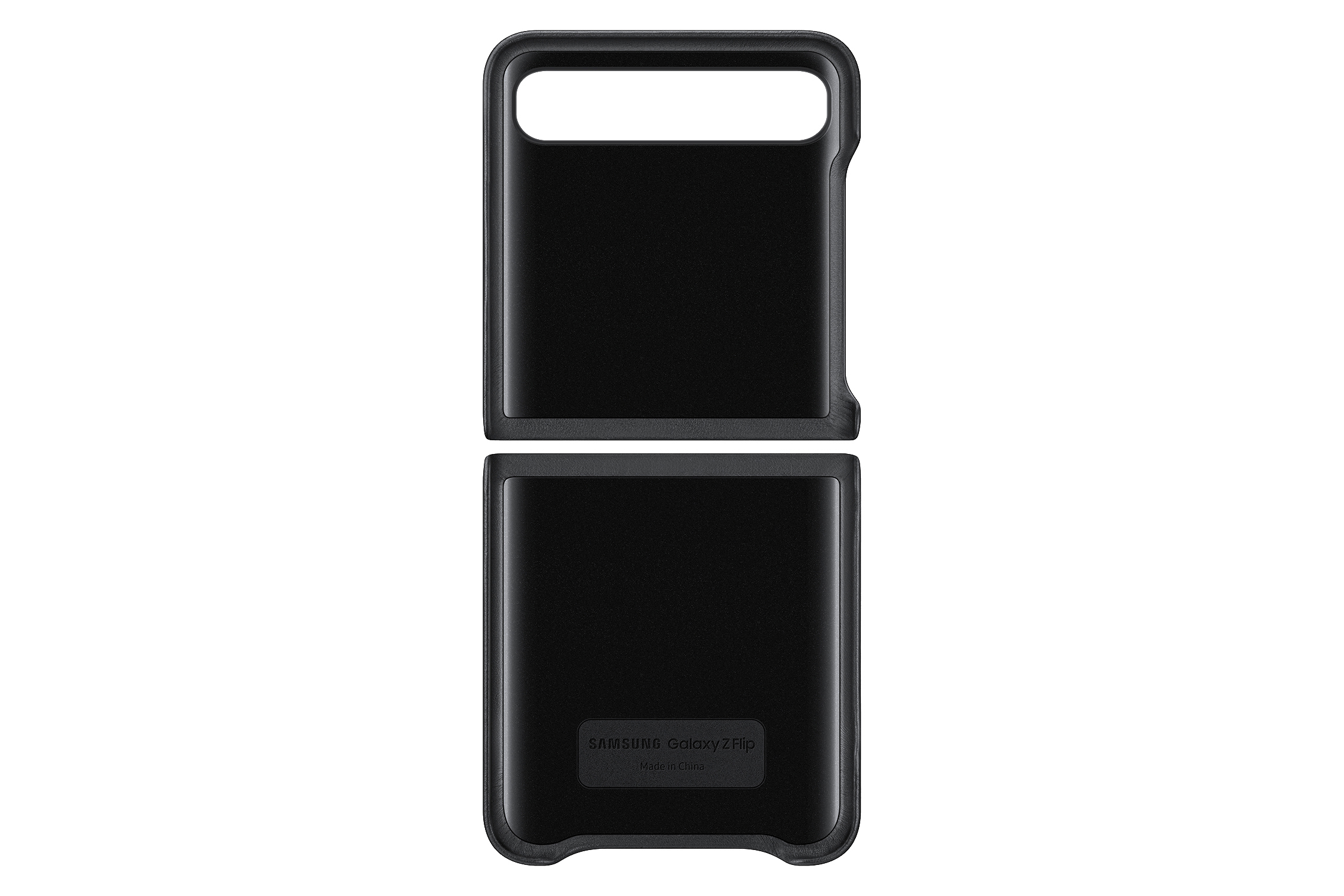 SAMSUNG Leather Cover Bloom, Backcover, Samsung, Galaxy Z Flip, Schwarz