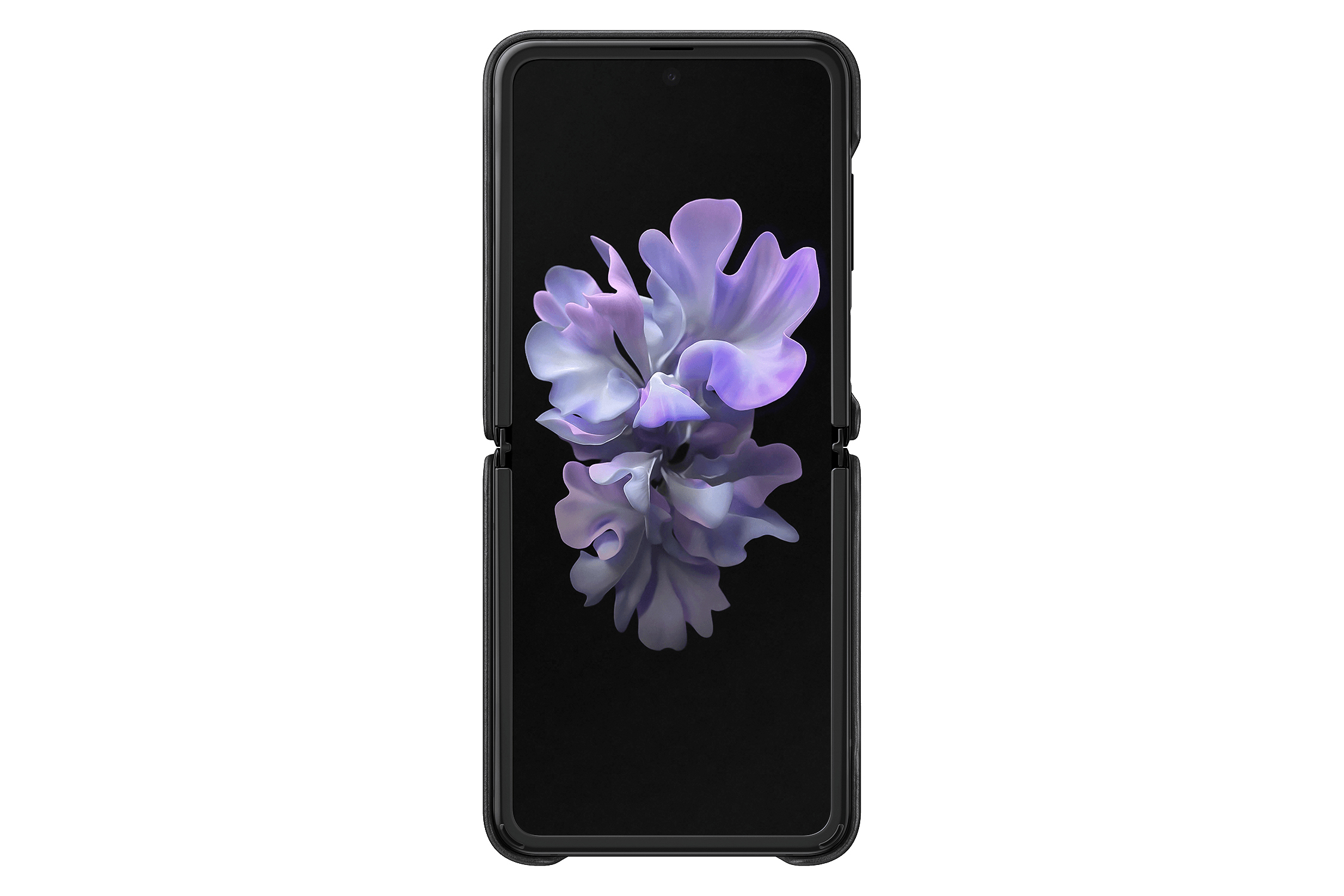 SAMSUNG Leather Cover Bloom, Backcover, Samsung, Galaxy Z Flip, Schwarz
