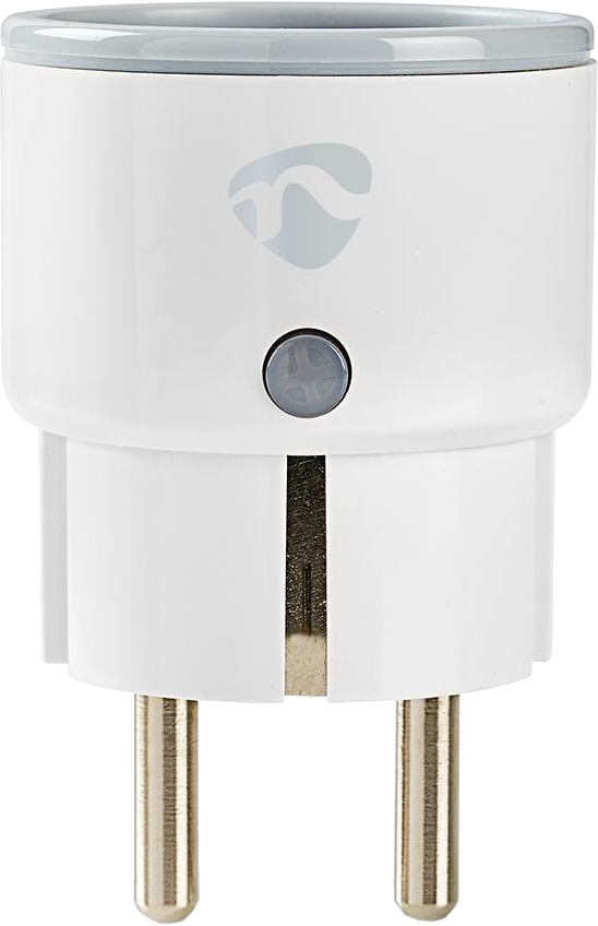 NEDIS SmartLife Wi-Fi-s okos konnektor, fogyasztás mérővel, fehér-szürke