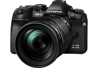 OLYMPUS OM-D E-M1 Mark III inkl. M.Zuiko Digital ED 12-100mm F4.0 IS PRO Objektiv  Systemkamera mit Objektiv 12-100 mm, 7,6 cm Display Touchscreen, WLAN