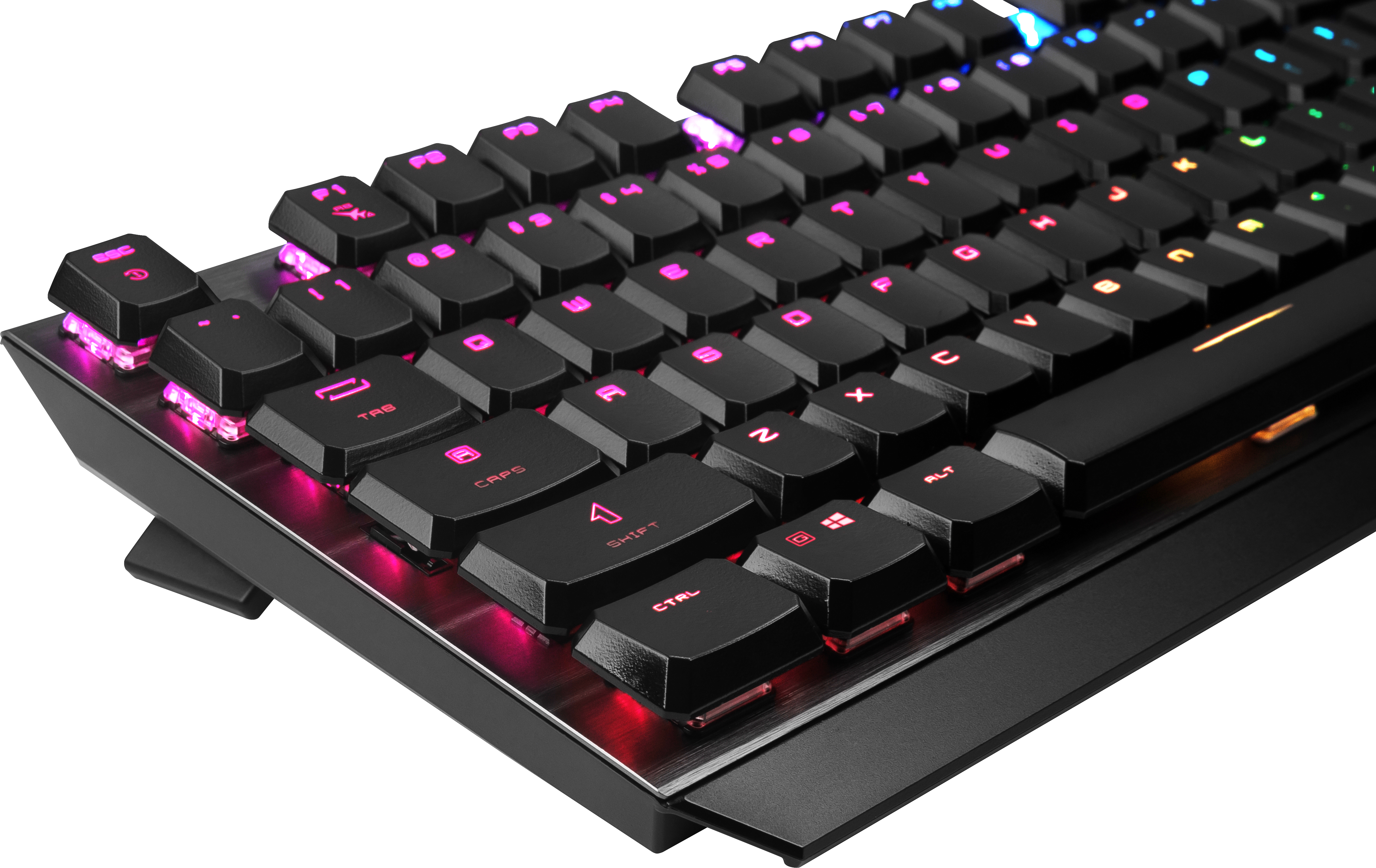 MSI Vigor GK 50 LP DE Gaming Tastatur (kabelgebunden, Kailh Low Profile Switch, QWERTZ Layout, schwarz, RGB pro Taste)
